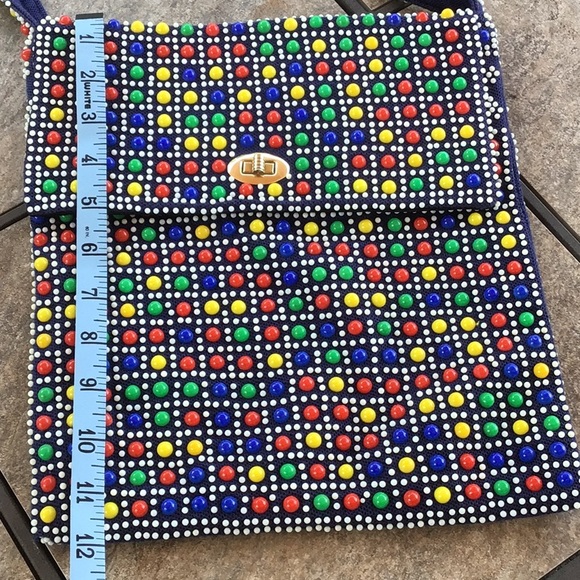 Vintage beaded dot shoulder bag - Picture 6 of 7